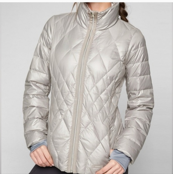 Athleta Responsible Down Jacket Women's Quilted Goose Lavender Gray Medium - Picture 1 of 11